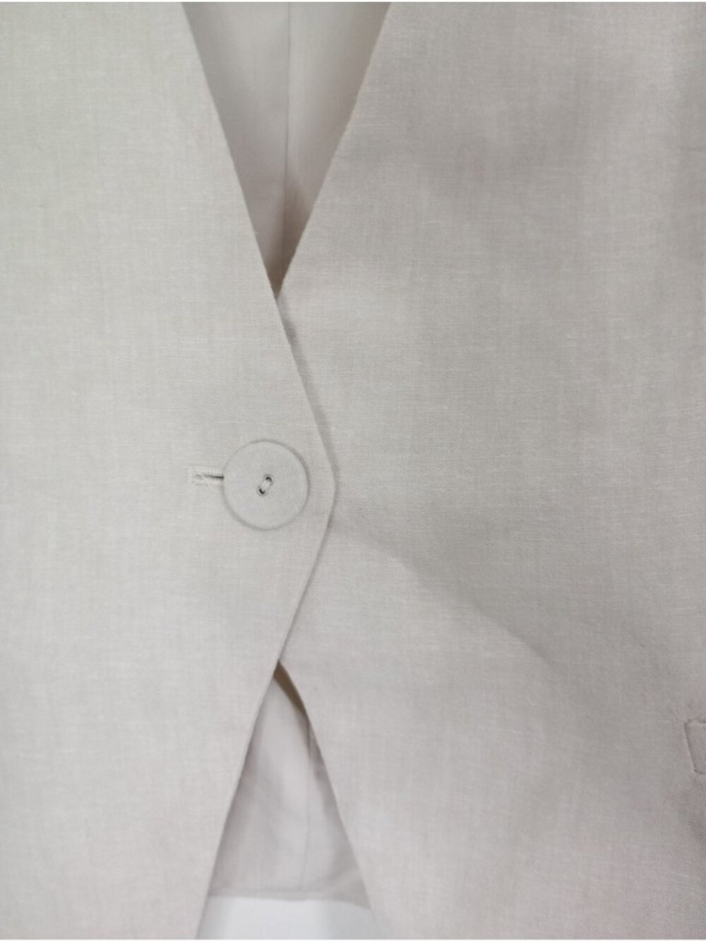 Joie Beige Linen Blend Single-Button Blazer Jacket Womens Size M - Picture 8 of 11
